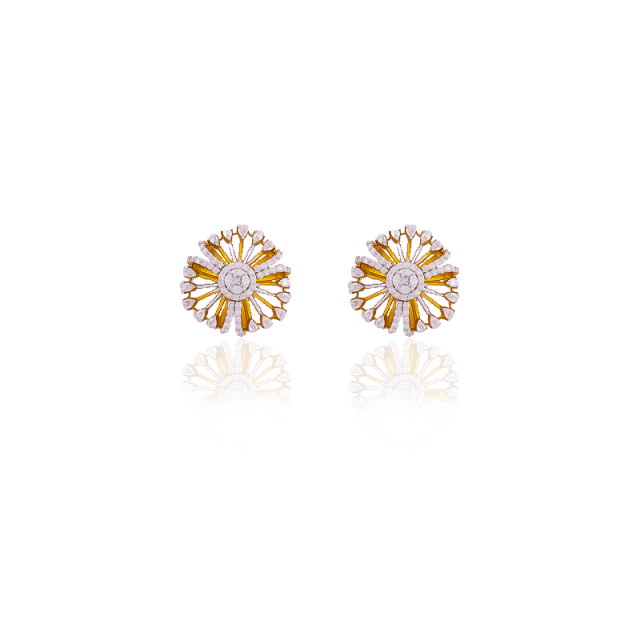 V.M.Ornaments Graceful Gold Trillion Earrings