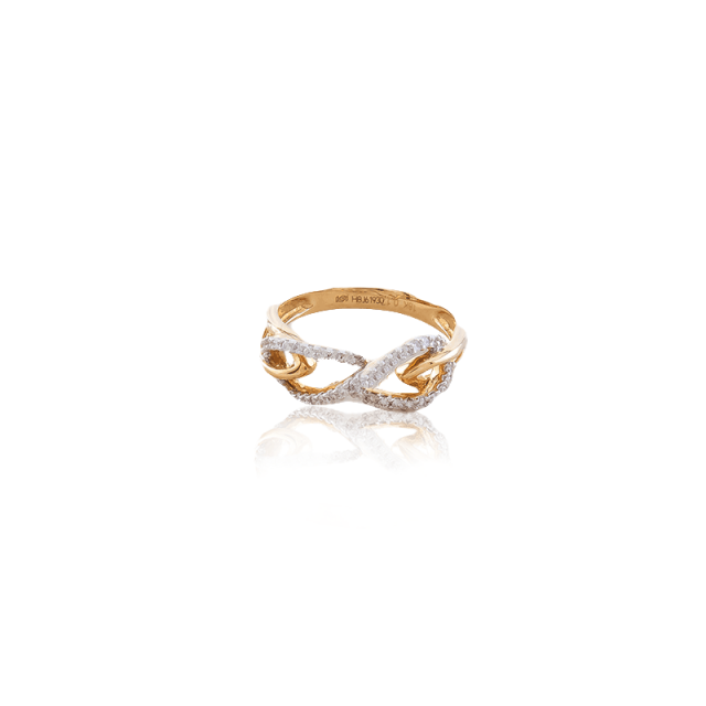 Eternal Embrace | 18K Gold Diamond Infinity Ring