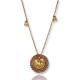 Sukshma Regalia: Handmade 22k Gold Jumkhi-Bandhai Pendant-Earrings Set